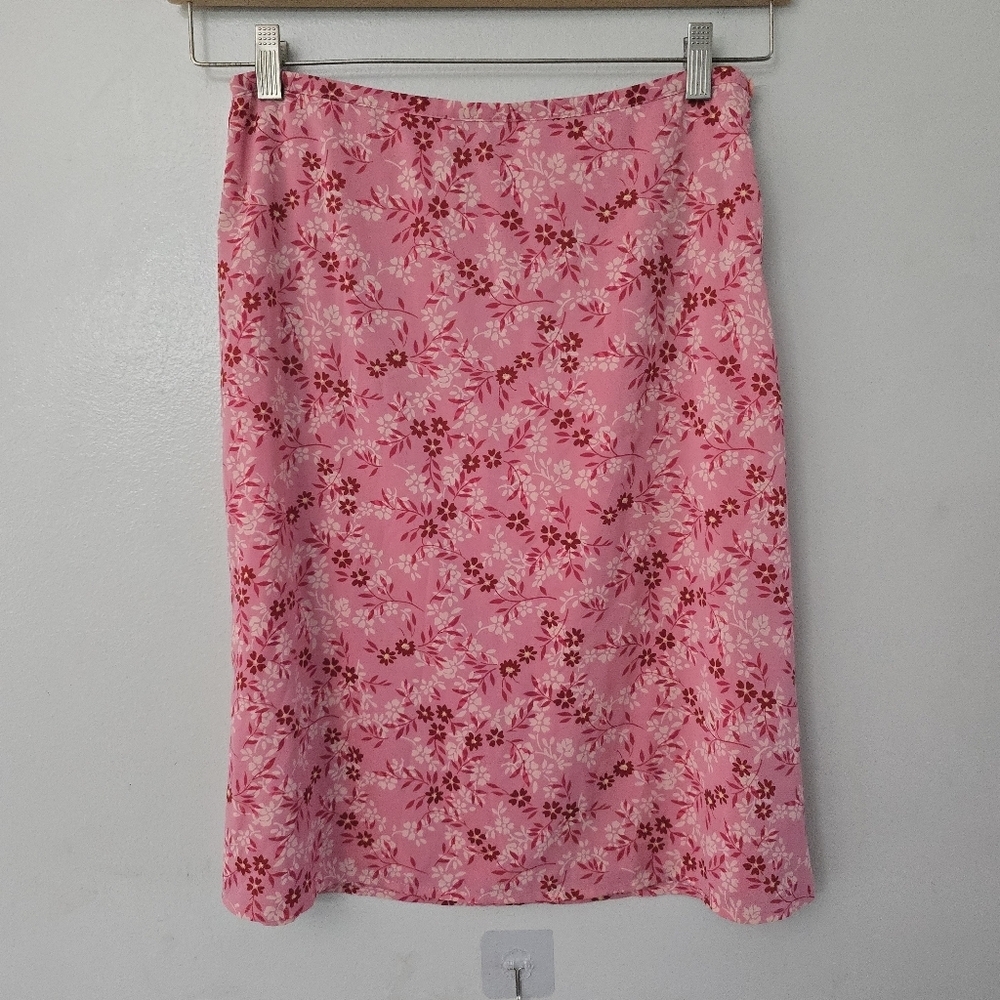 VTG The Limited Y2K Pink Floral Skirt Knee Length Size 8 Fairy Kawaii Feminine